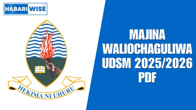 Majina Waliochaguliwa UDSM 2025/2026