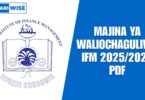 Majina ya Waliochaguliwa IFM 2025/2026 PDF