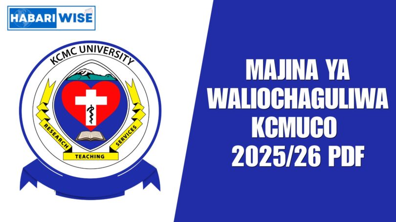 Majina ya Waliochaguliwa KCMUCo 2025/26 PDF