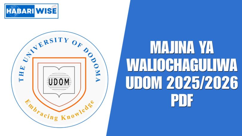 Majina ya Waliochaguliwa UDOM 2025/2026 PDF