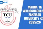 Majina ya Waliochaguliwa Zanzibar University (ZU) 2025/26 PDF