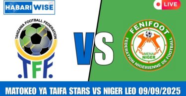 Matokeo ya Taifa Stars vs Niger Leo 09/09/2025