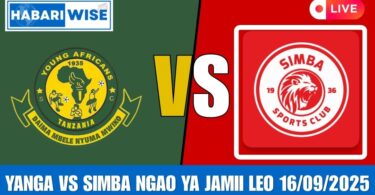 Yanga Vs Simba Ngao ya Jamii Leo 16/09/2025
